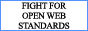 fight for open web standards button